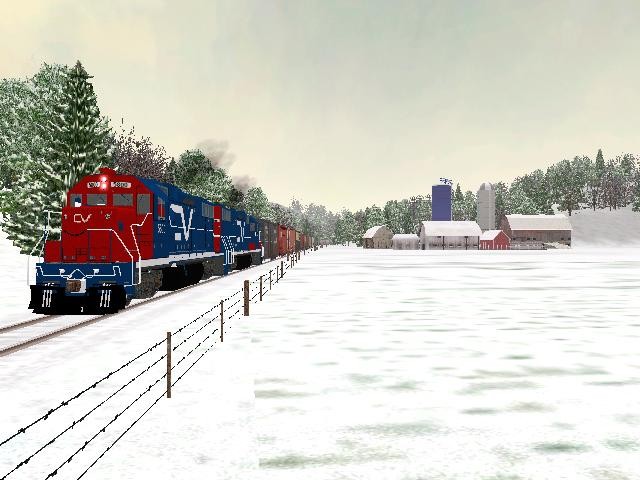 Photo of Central Vermont GP38AC's #5800 and #5801 - 2
