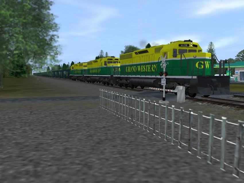 Photo of GW SD40s with Empty Hoppers
