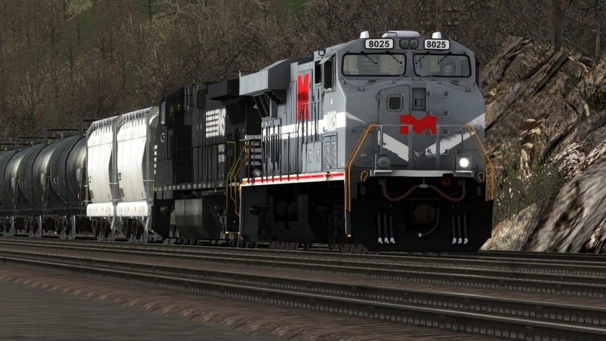 Photo of NS 8025 with an ethanol train